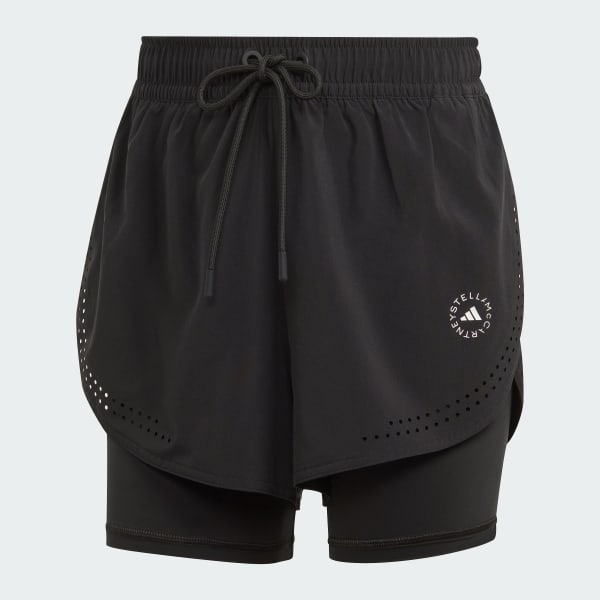 Schwarz adidas by Stella McCartney TruePurpose 2-in-1 Trainingsshorts