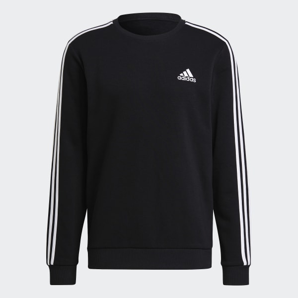 Evento para La Iglesia adidas Essentials Fleece 3-Stripes Sweatshirt - Black | GK9106 | adidas US