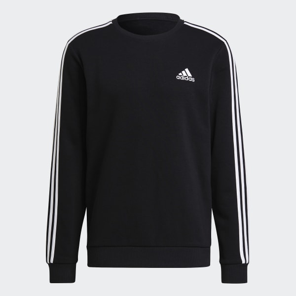 Zwart Essentials Fleece 3-Stripes Sweatshirt