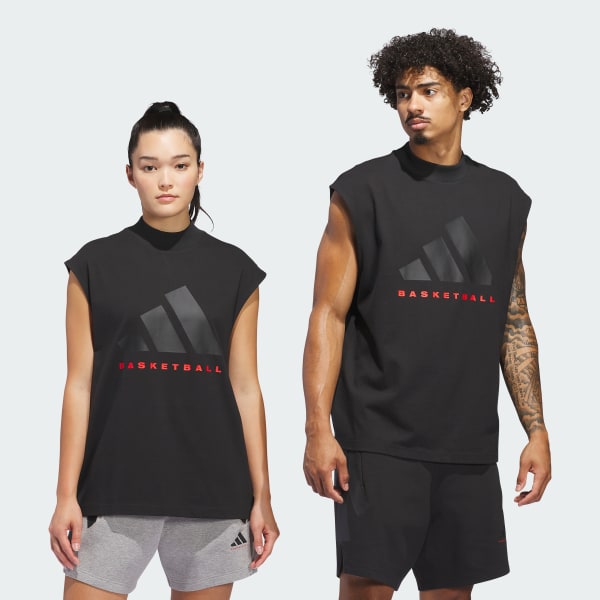 Black adidas Basketball Sleeveless Tee (Gender Neutral)