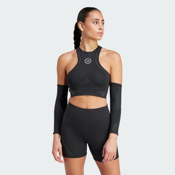 adidas by Stella McCartney TruePace Running Cropped Top - Black - IP9141