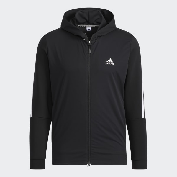 Đen Áo Khoác Có Mũ 3 Sọc WIND.RDY