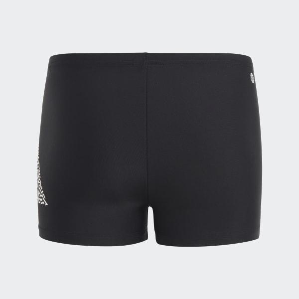 Noir Boxer de natation 3 Bar Logo