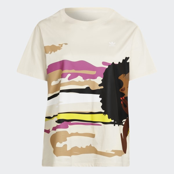 Μπεζ Thebe Magugu Regular Tee (Plus Size) LA524
