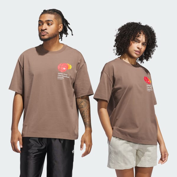 Marrom Camiseta Estampada Q3