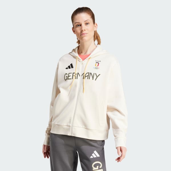 White adidas zip hoodie cheap