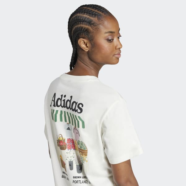 adidas Farmers Market Graphic Tee - White | Free Shipping with