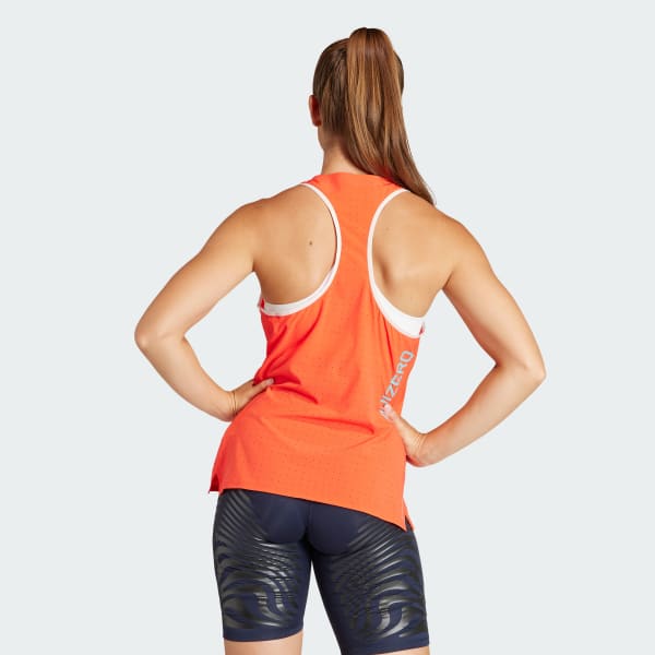 Orange Adizero Running Tank Top