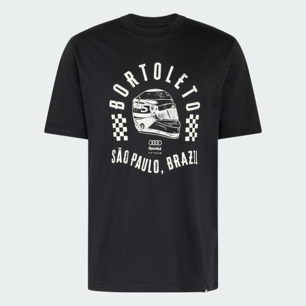 Black AUDI REVOLUT F1 TEAM GABRIEL BORTOLETO GRAPHIC II TEE