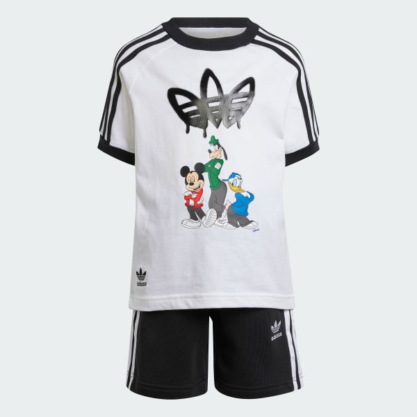 Blanco Conjunto de Polera y Shorts adidas x Disney Mickey Mouse Kids