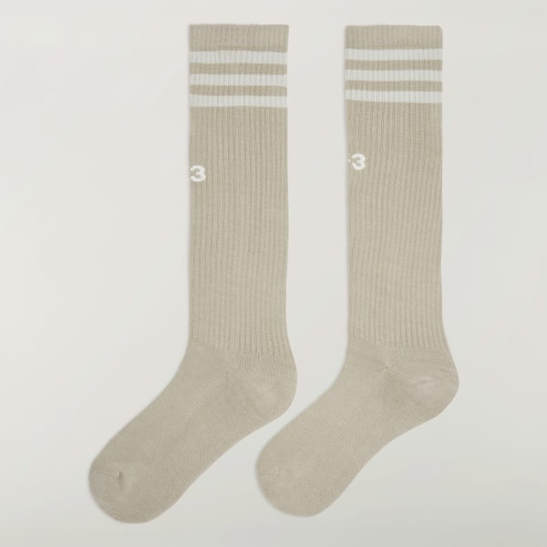 Braun Y-3 STREIFEN KNIELANGE SOCKEN