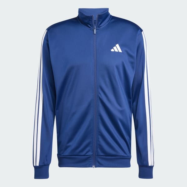 adidas 3-Stripes Tricot Regular Track Jacket - Blue | Free