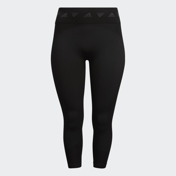 Black AEROKNIT Training 7/8 Tights (Plus Size) CX570