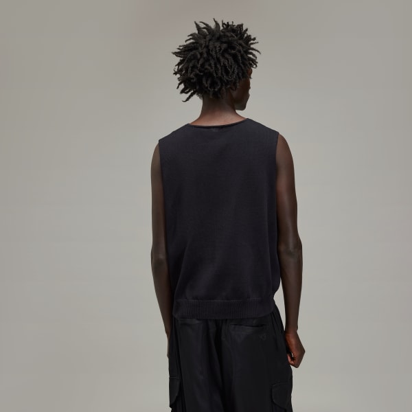 Negro Chaleco Tejido Y-3 Logo