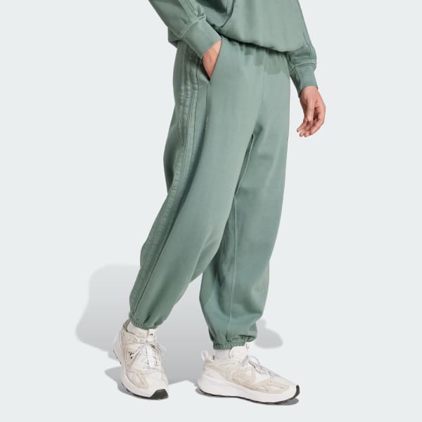 vert Pantalon ample en molleton lavé ALL SZN