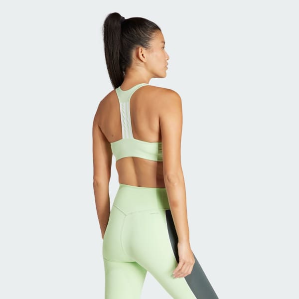 Verde Top Deportivo Powerimpact Training 3 Franjas Soporte Medio