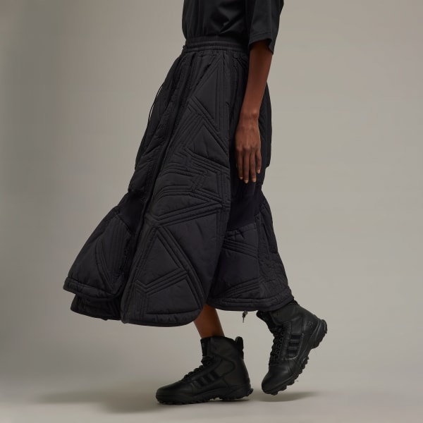 Black Y-3 퀼티드 스커트