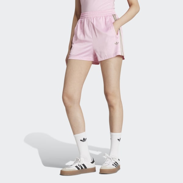 【ADIDAS】Pinstripe Satin Short Pants - Green / KD2284 adidas Originals Pinstripe Satin Shorts - Green | Free