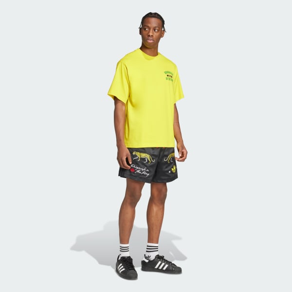 Amarillo Polera adidas Originals In The Ring Estampada
