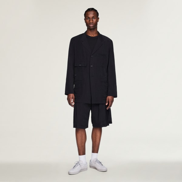 ブラック Y-3 CRINKLE VISCOSE CHORE COAT