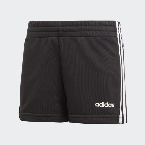 Schwarz Essentials 3-Streifen Shorts