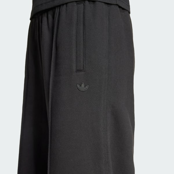 最終価格★新品★adidas ブラック ワイドパンツ 3本ライン 2way adidas SATIN WIDE LEG PANTS RUFFLE 3S ブラック（アディダス