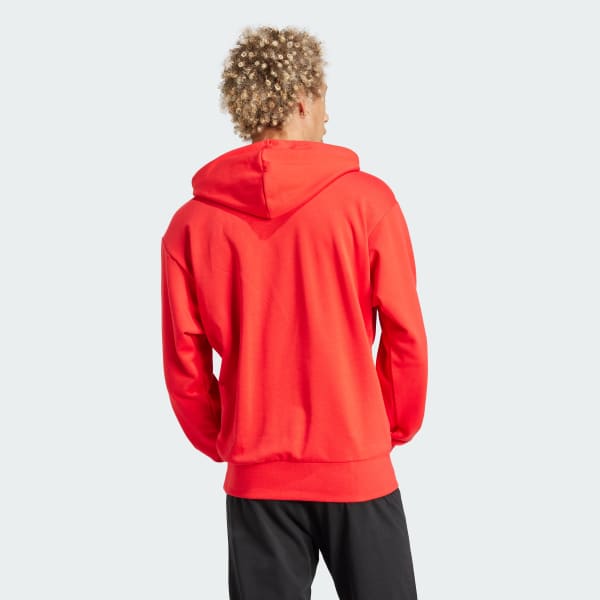 Rosso Felpa con cappuccio Essentials Big Logo French Terry