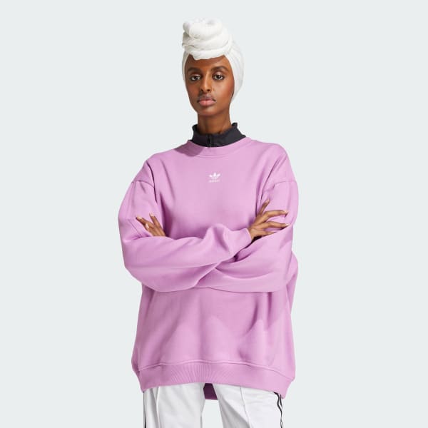 Pink oversized crew neck hotsell