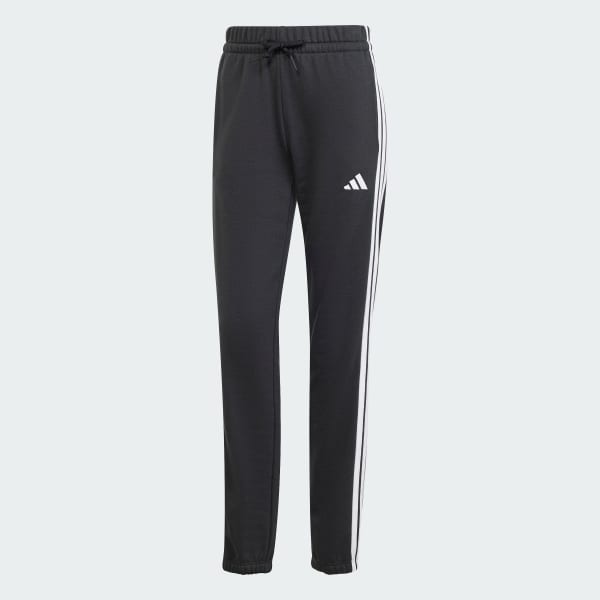 Negro Pantalón Essentials French Terry Cuffed 3 bandas