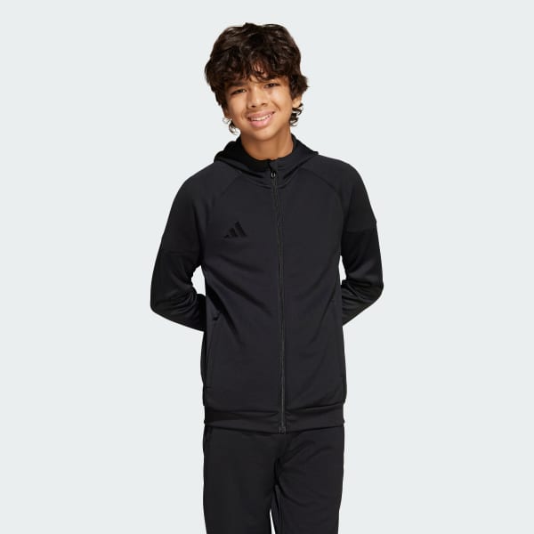 Czerń Bluza z kapturem Tiro 25 Full-Zip Kids