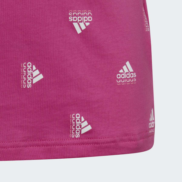 Rosa Camiseta de Algodón Estampada Brand Love