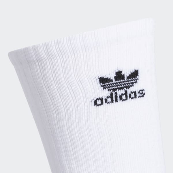 blanc Chaussettes Trefoil Crew Socks (6 paires)