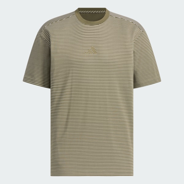 グリーン シティエスケープ ルーズフィット マイクロボーダー ヘビーウェイト 半袖Tシャツ