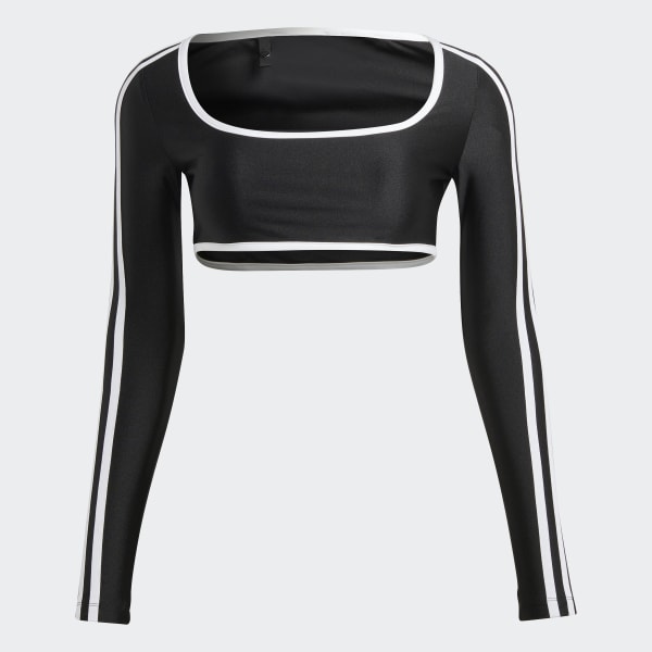 adidas Long Sleeve Bodysuit (Plus Size) - Black