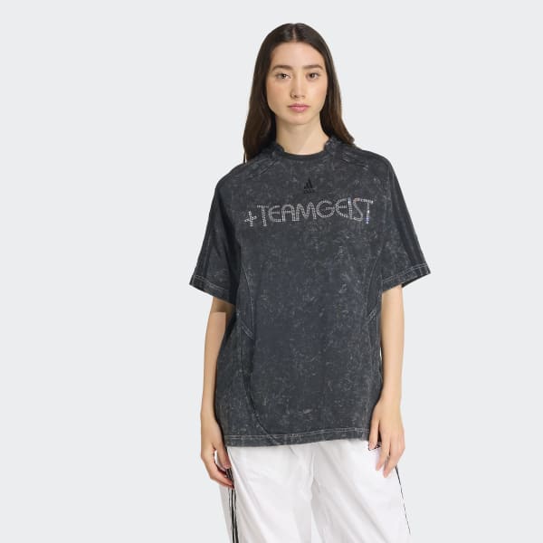 トップス noremid RHINESTONE TEE BLACK S noremid RHINESTONE