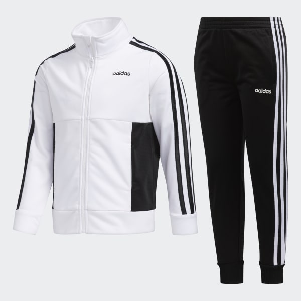 adidas Logo Jacket Jogger Set - White 