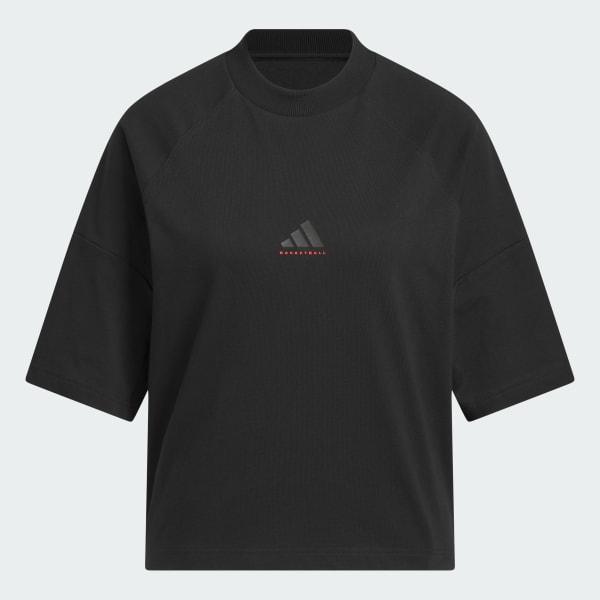 Black adidas Basketball Boxy Tee