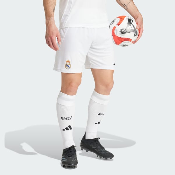 Branco Calções Principais 24/25 do Real Madrid