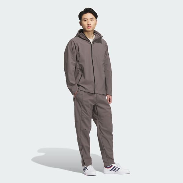 ブラウン プレミアム スポーツ ボンディングフリース ウーブン アンクル丈 オープンヘム パンツ