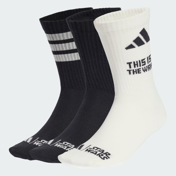 White ADIDAS STAR WARS MANDALORIAN ADULTS SOCKS