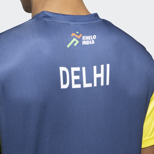 Adidas khelo sales india t shirt