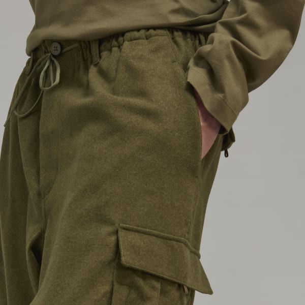 Verde Classic Wool Flannel Cargo Pants DI301