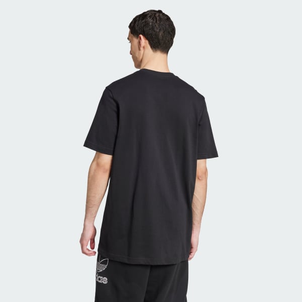 Svart Adicolor Outline Trefoil T-shirt