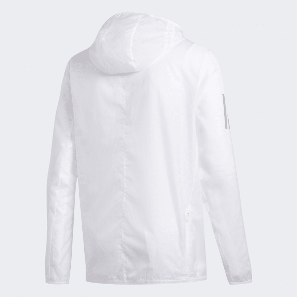 adidas white running jacket