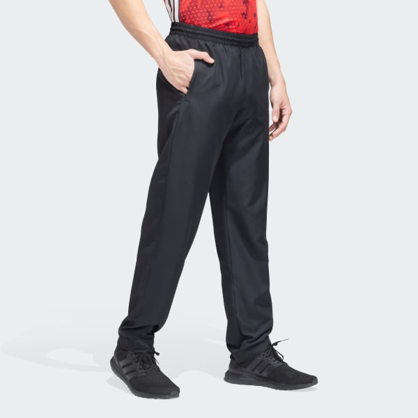 Black Woven adidas 3S Sportswear Straight Pants