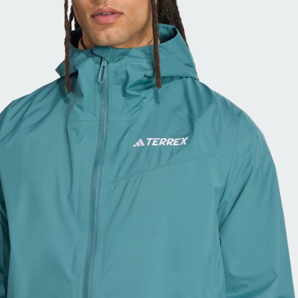 <新品>adidas TERREX 防水ジャケット ライトブルー 2xl アディダス テレックス XPERIOR GORE-TEX パックライト レイン