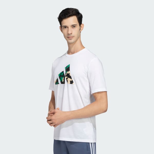 White TRAIN ESSENTIALS BIG LOGO TEE