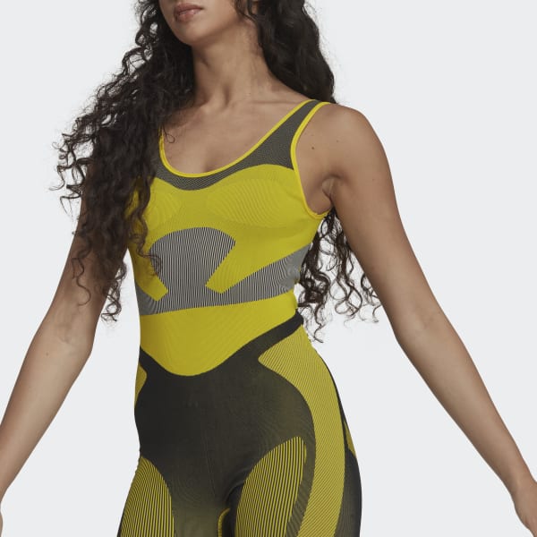 Yellow adidas by Stella McCartney TrueStrength Seamless Training All-in-One Suit DVI74