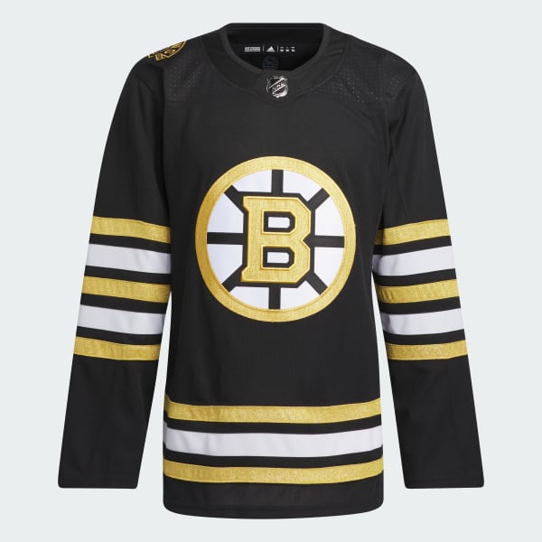 Adidas Bruins Anniversary Home Jersey Black L (52) - Mens Hockey Jerseys