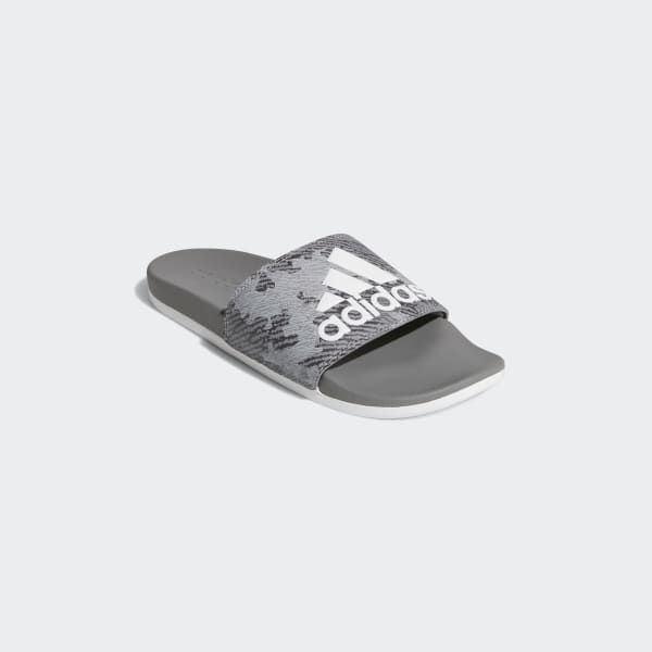 gray adidas slides